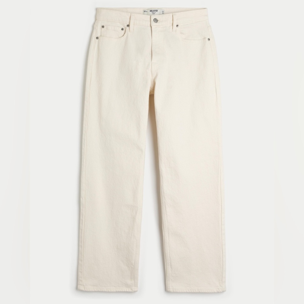 Hollister Premium Baggy Cream Jeans: Size 32/32 (MENS OR WOMENS)